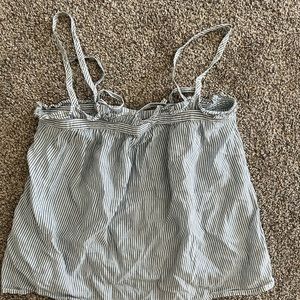 Blue and white striped Madewell tank top